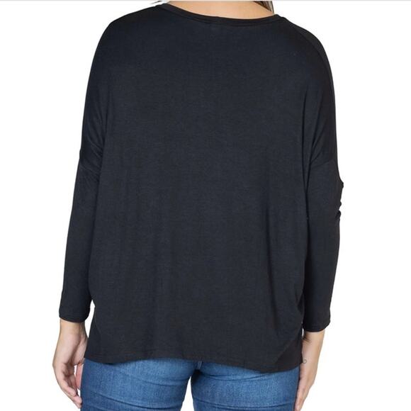 Zara Wool Sweater Oversized Fit Dolman Sleeves Black SZ M Lightweight Effortless - Picture 3 of 10